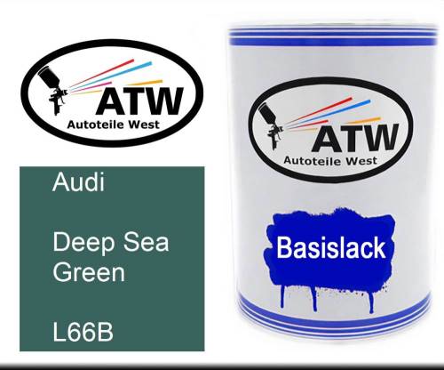 Audi, Deep Sea Green, L66B: 500ml Lackdose, von ATW Autoteile West.